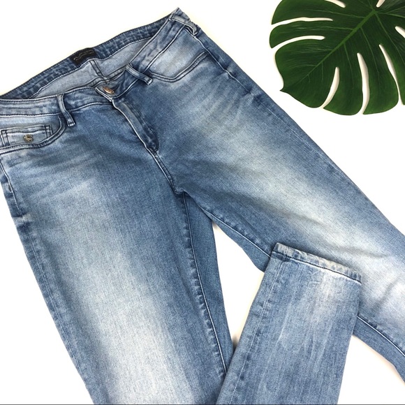 Scotch & Soda Denim - Maison Scotch Stretch Light Wash Long Skinny Jeans
